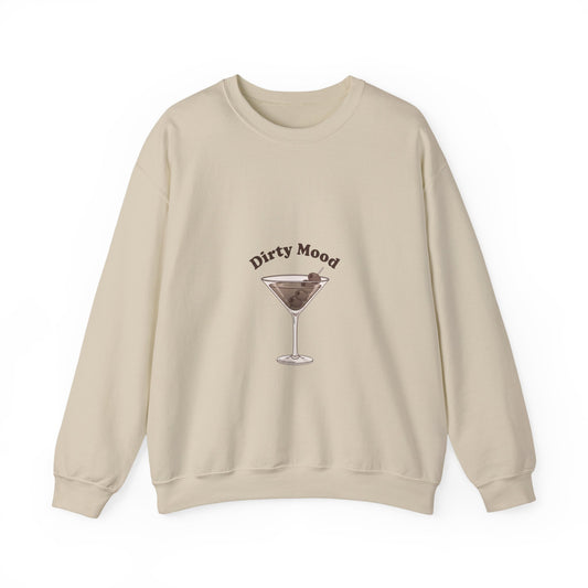 Crewneck Sweatshirt — "Dirty Mood" Martini Graphic
