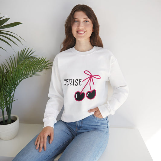 Cerise Cherry Graphic Crewneck Sweatshirt
