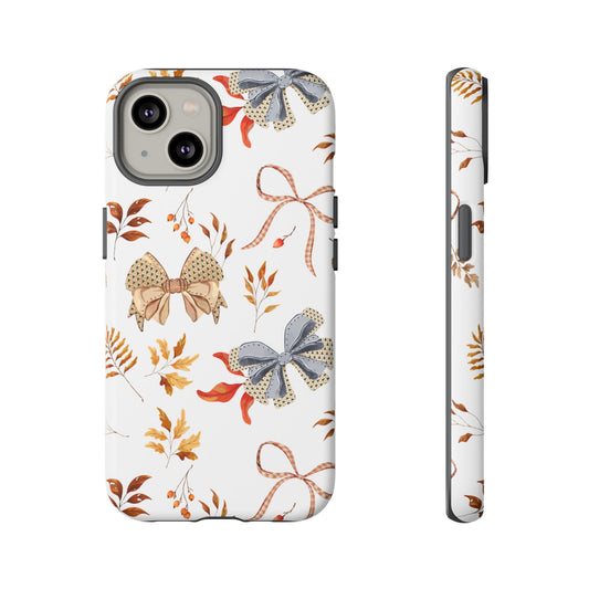Autumn Bow Phone Case — 'Tough Cases' Protective Phone Case with Fall Bow Design