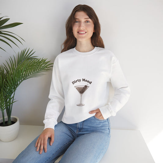 Crewneck Sweatshirt — "Dirty Mood" Martini Graphic